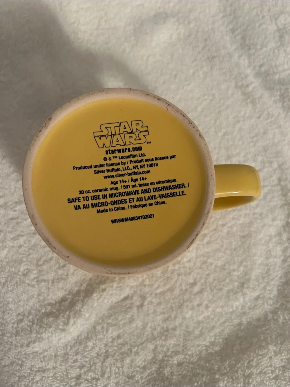 Star Wars The Mandalorian Yellow and Brown Coffee Mug